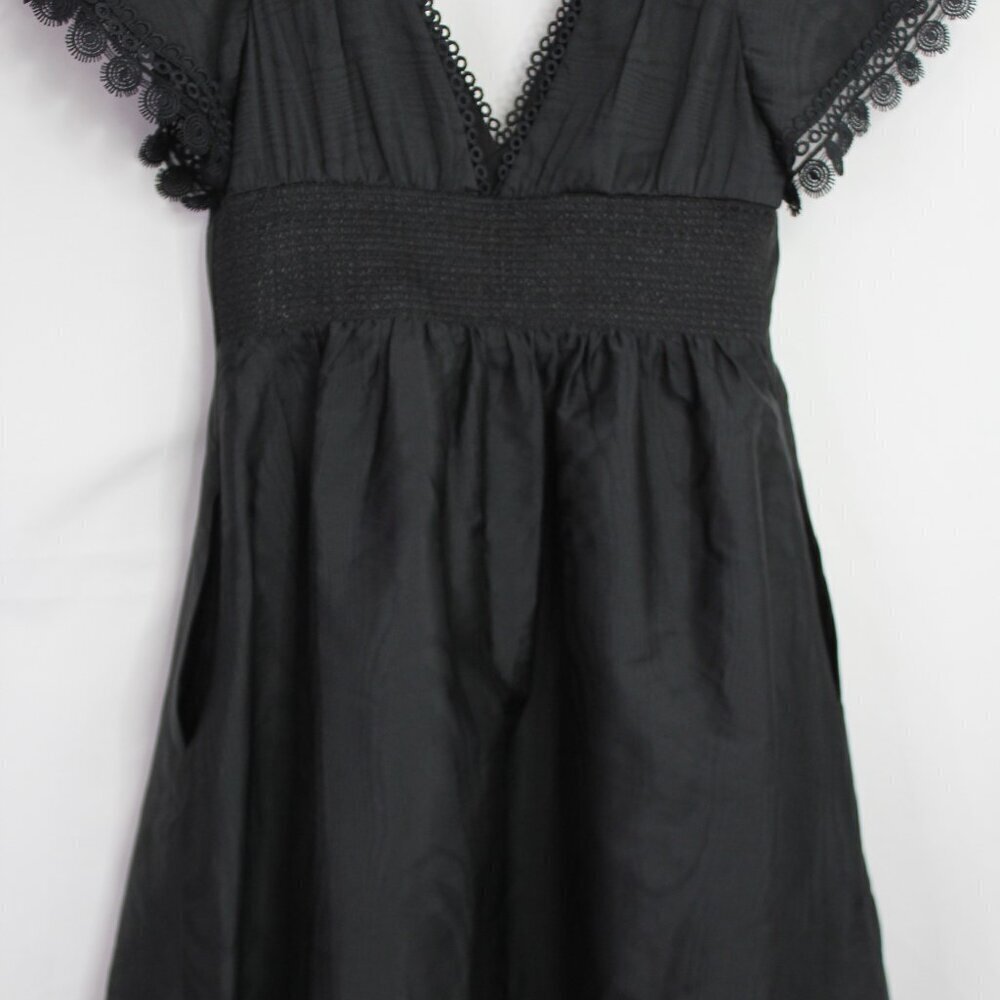 Sachin and Babi Sara Black V-Neck Gown Dress Size 4 - Picture 6 of 15